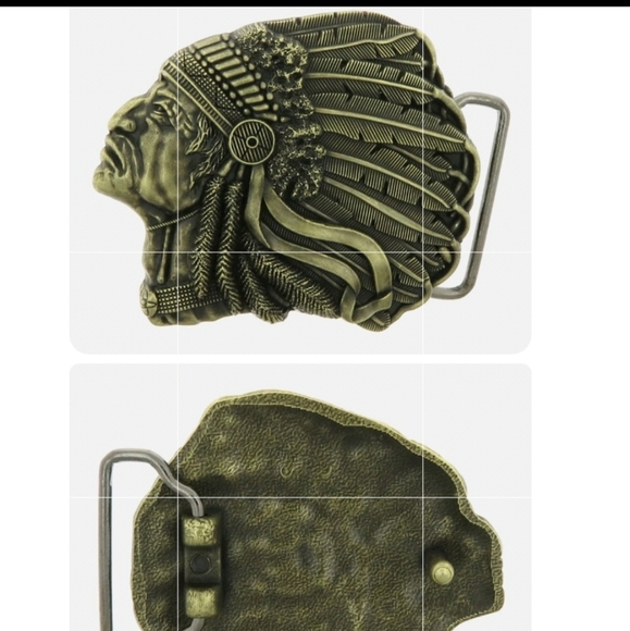 Native American Indian Chief Belt buckle - Picture 2 of 3